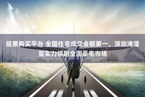 股票购买平台 全国住宅成交金额第一,深圳湾澐玺实力领跑全国豪宅市场