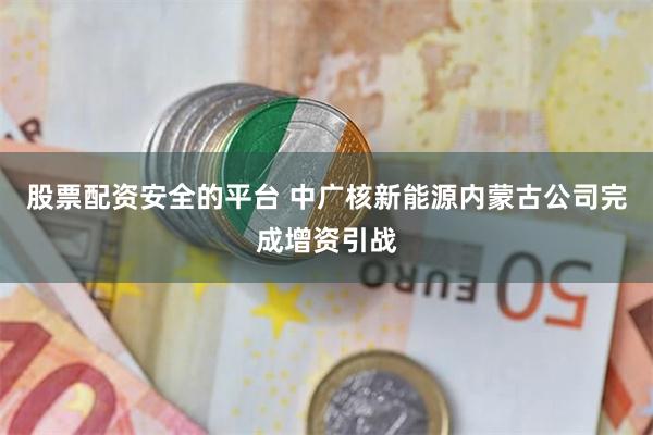 股票配资安全的平台 中广核新能源内蒙古公司完成增资引战