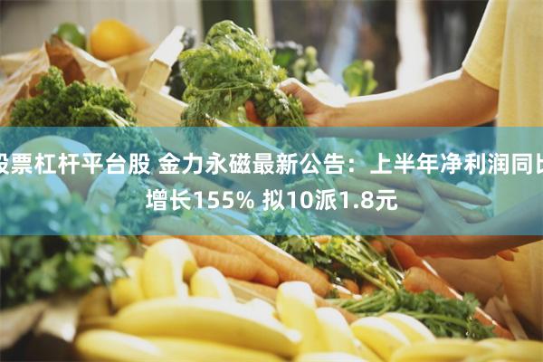 股票杠杆平台股 金力永磁最新公告：上半年净利润同比增长155% 拟10派1.8元