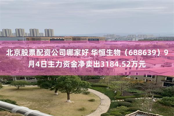 北京股票配资公司哪家好 华恒生物（688639）9月4日主力资金净卖出3184.52万元