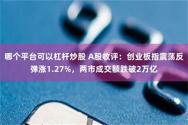 哪个平台可以杠杆炒股 A股收评：创业板指震荡反弹涨1.27%，两市成交额跌破2万亿