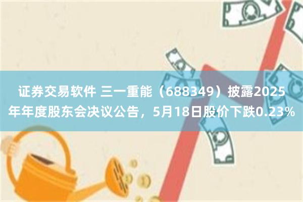 证券交易软件 三一重能（688349）披露2025年年度股东会决议公告，5月18日股价下跌0.23%
