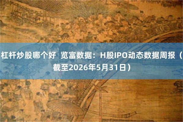 杠杆炒股哪个好  览富数据：H股IPO动态数据周报（截至2026年5月31日）