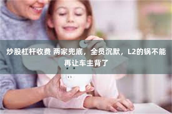 炒股杠杆收费 两家兜底，全员沉默，L2的锅不能再让车主背了