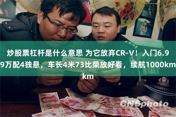 炒股票杠杆是什么意思 为它放弃CR-V！入门6.99万配4独悬，车长4米73比荣放好看，续航1000km
